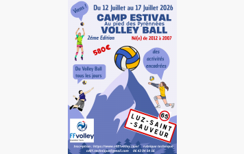 CAMP ESTIVAL 2026 VOLLEY BALL LUZ SAINT SAUVEUR
